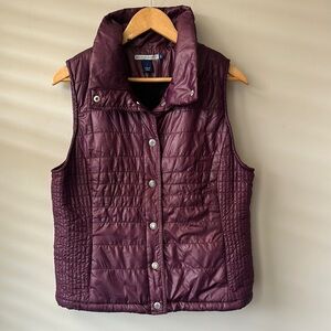 Women's Quilted Vest - Eggplant Large